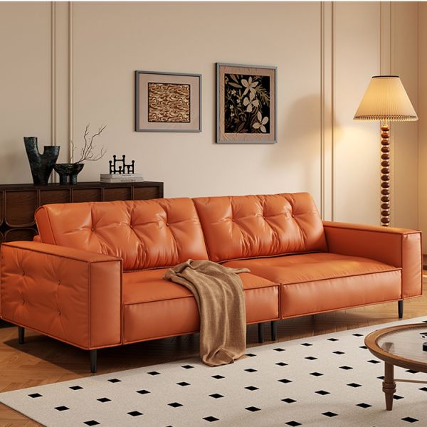 Light Luxury Mid-Century Modular Sectional Sofa for Small Apartment Modern Minimalist Living Room Sofa Set