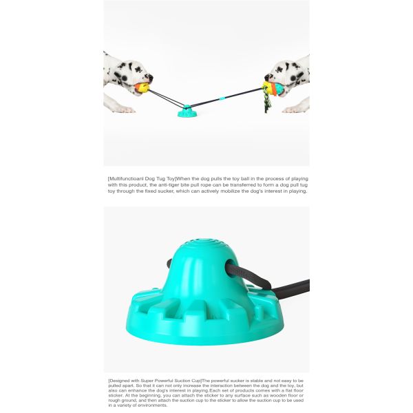 Powerful Double Sucker Dog Toy Molar Dog Supplies Bite Resistant Ball