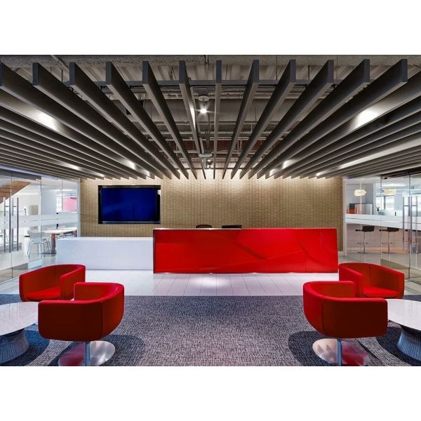 Noise Reducing Square Metal Baffle Ceiling 60x150mm Decorative 25×100 30×100