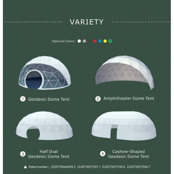 Waterproof Clear PVC Geodesic Dome House Yoga Glamping Home Tents