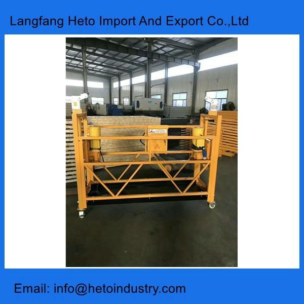 Hot galvanized steel ZLP630 6m window cleaning cradle system, rope suspended platform