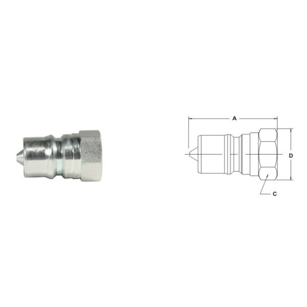 Rapides hydrauliques d'acier au carbone relient la prise de libération d'accouplements pour les lignes de transfert de gaz
