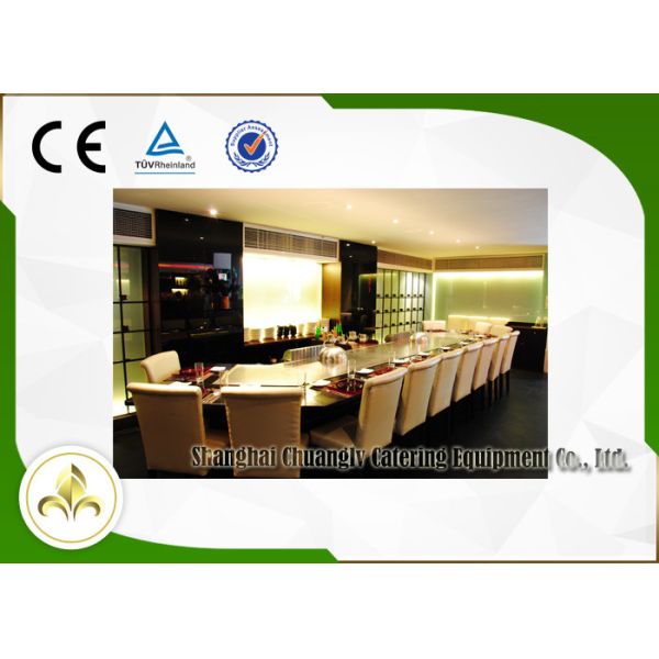 El puente forma la parrilla al aire libre del gas de Hibachi de 13 asientos, tabla al aire libre de Teppanyaki