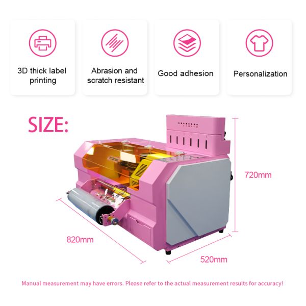 XP600 A3 Pet Film Printer UV Dtf Printer For 3D Puff TPU Sticker Cloth Garment Hoodies