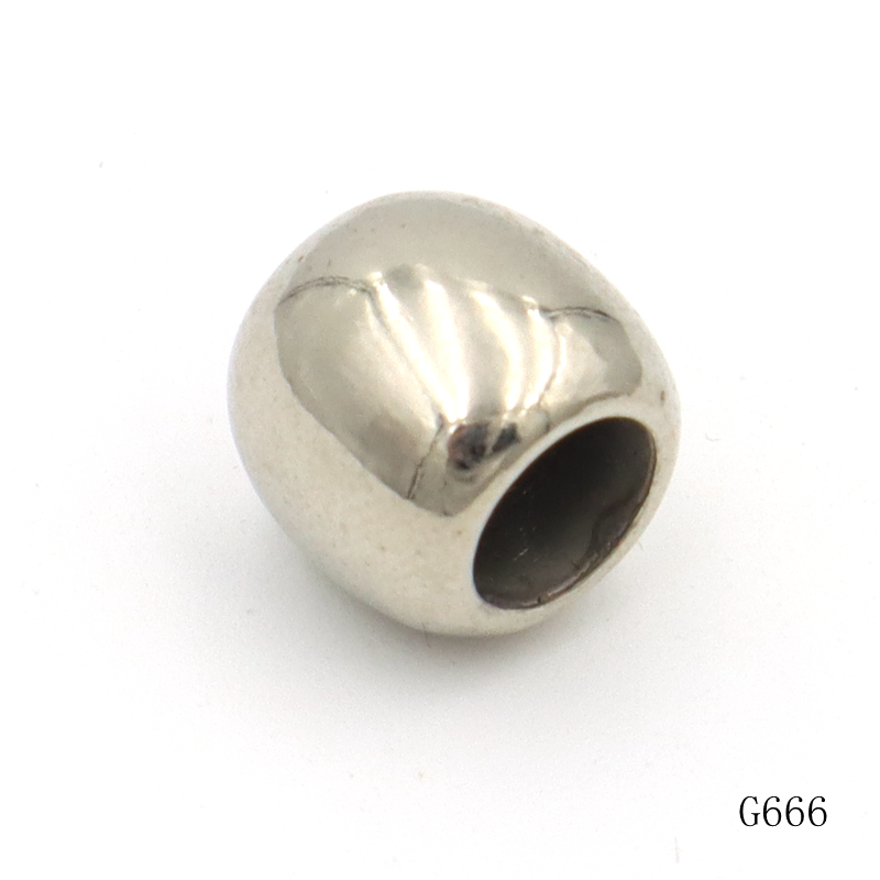 Custom Size Shape Metal Round Bead Zinc Alloy Nickel Plating Logo Bead For Bracelets Jewelry Making And Personal DIY Crafts