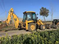 Used JCB 3CX Backhoe Loader Origin USA JCB 3CX Wheel Backhoe Loader, es una máquina de recolección de material de recolección de material.