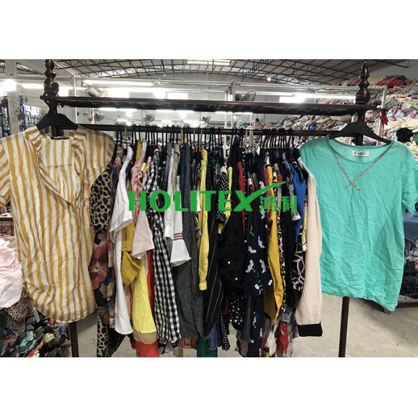 Mixed Size Used Womens Clothing Holitex Colorful Cotton Blouses For Girls