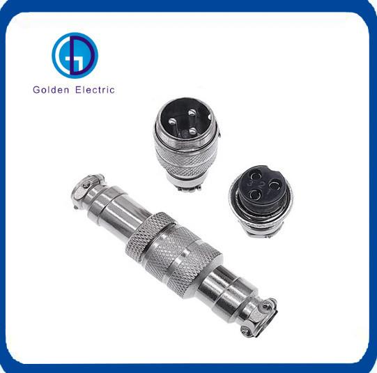 12mm 3 Phase Electrical Sockets Easy Installation Panel Connector Gx12 Cee IP67 plug