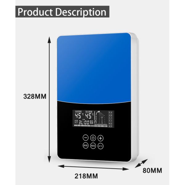 220V Portable Geyser Water Heater Endless 7kw Tankless Water Heater