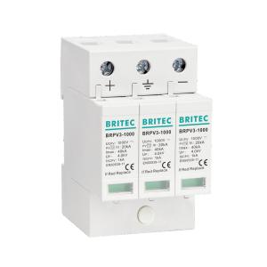 BRPV3-1000 1000V 3P ソーラー PV spd DC オーバージェス 防災装置 オーバージェス 抑制器 逮捕器 pv dc 雷対策 DC PV