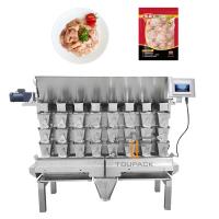 Máquina de embalaje de alta velocidad de llenado multifuncional 8 cabeza pesadora para encurtidos pollo en trozos