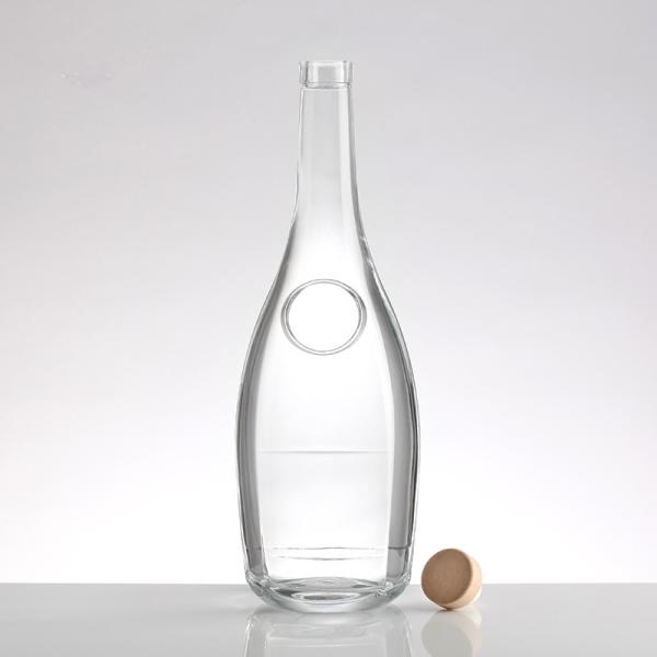 Collar de alumínio plástico PP 500ml 700ml 750ml Garrafa de vidro para Brandy Vodka Whiskey Gin