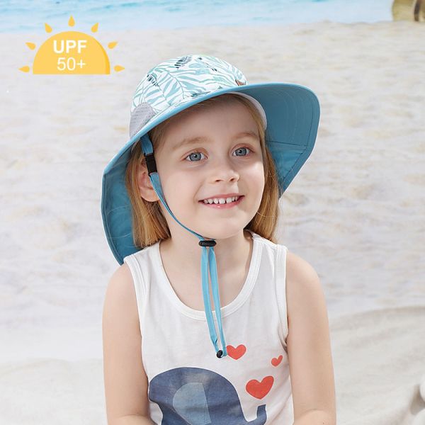 UPF Lightweight Breathable Bucket Hat UV Protection For Kids Children