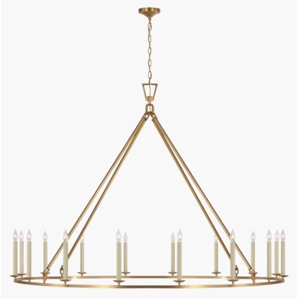 CHC 5276 Darlana Grande Single Ring Chandelier Polished Nickel / Aged Lron / Gilded Iron / Antique-Bumished Brass