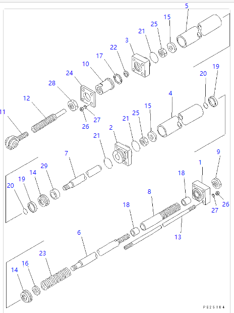 581-43-05010 5814305010 Seal Kit Air Cylinder For Komatsu Dump Truck HD1200-1