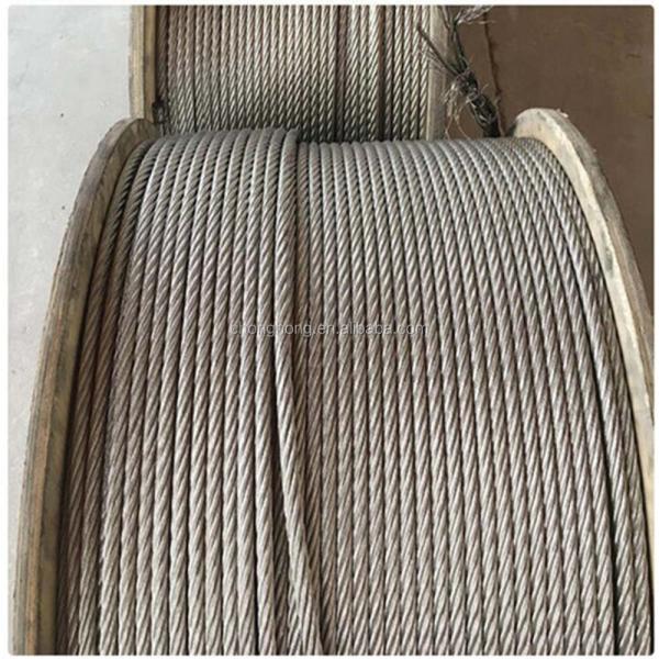 6x19 1570Mpa Stainless Steel Wire Ropes 7mm Polished Standard AiSi Packing 1000 meters in Wooden Spool