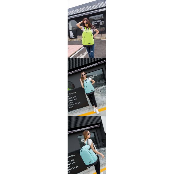 High School Students Bag Female Fashion Men's Backpack Travel Canvas Bag