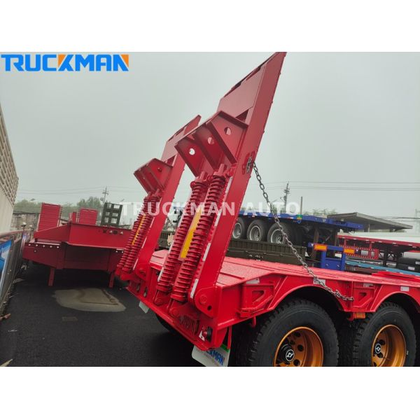 Factory Price 3 Axle 50 Tons Lowbed Trailer For Machinery Transportation