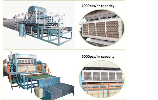 Rotary Pulp Molding Waste Paper Egg Carton Machine 3000pcs/H