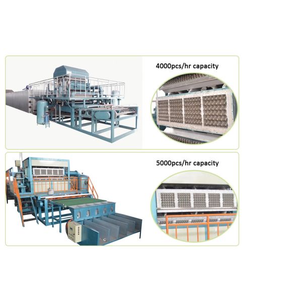 Old Carton Paper Egg Tray Pulp Molding Making Machine 720 Pcs/Hr