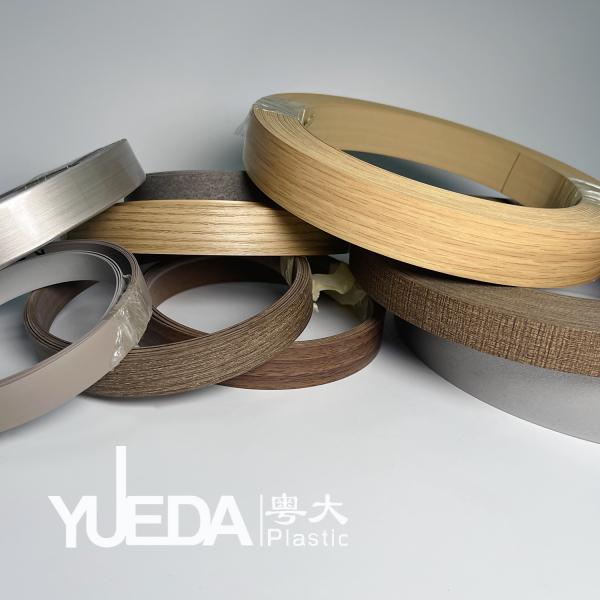 Moderne étanche à l'eau en bois placage bordure bande PVC flexible bordure bande 11 couleurs