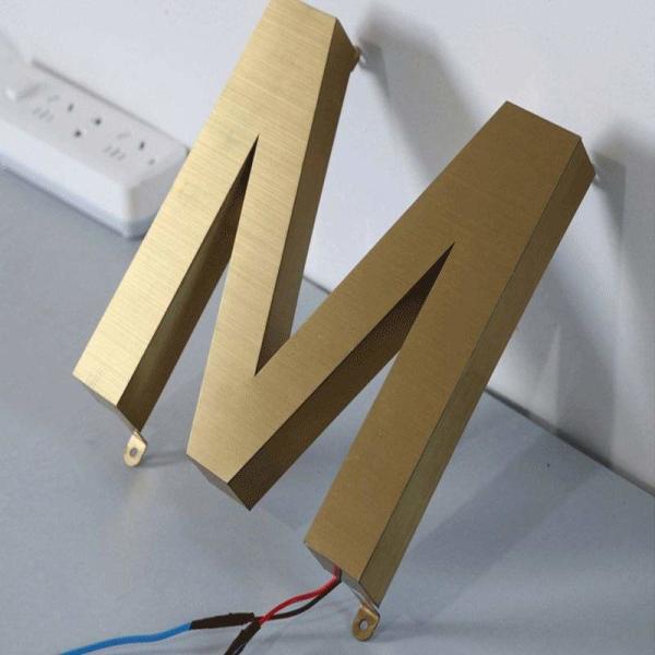 Manufacturer'S Direct Supply Of Stainless Steel Illuminated Outdoor Signs With Metal Backlit Letter Sign