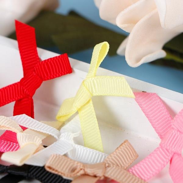 Embalagem de presente Pré poliéster 3,5 cm Grosgrain Ribbon Bow para vestuário por MSD Ribbon