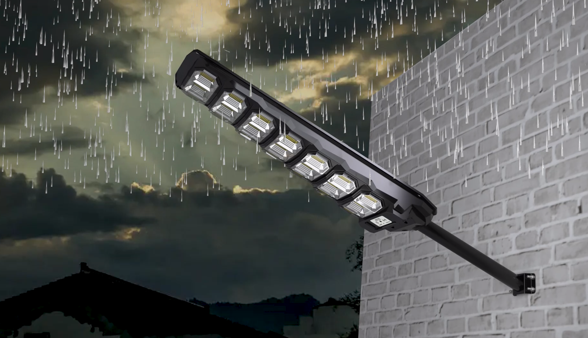 ABS 1000W 2000W 3000 Watt Solar Street Light 6500K 150lm/W