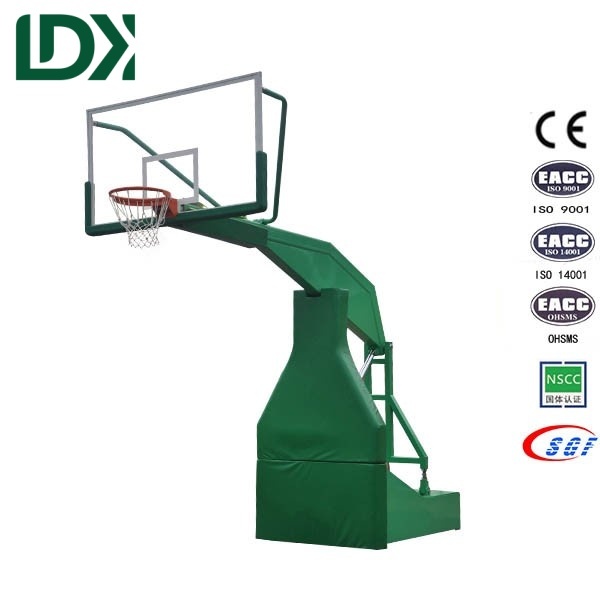 Green Outdoor Permanent Basketball Hoop Professional Basketball Stand Basketball Rim Portable