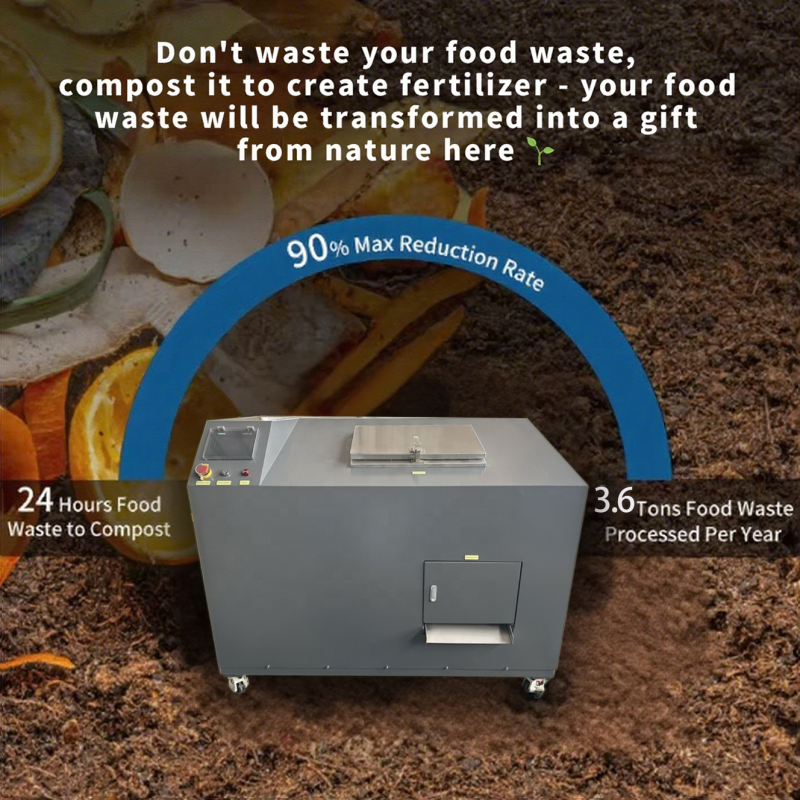 TOGO TG-CC-100 Kitchen Waste Composting Machine with 100 Kg/day Capacity, Stainless Steel Construction, and PLC Automatic Control System