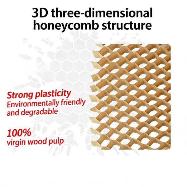 50cm X 100m Honeycomb Paper Sheet Brown Wrapping Paper Sustainable Packing Kraft