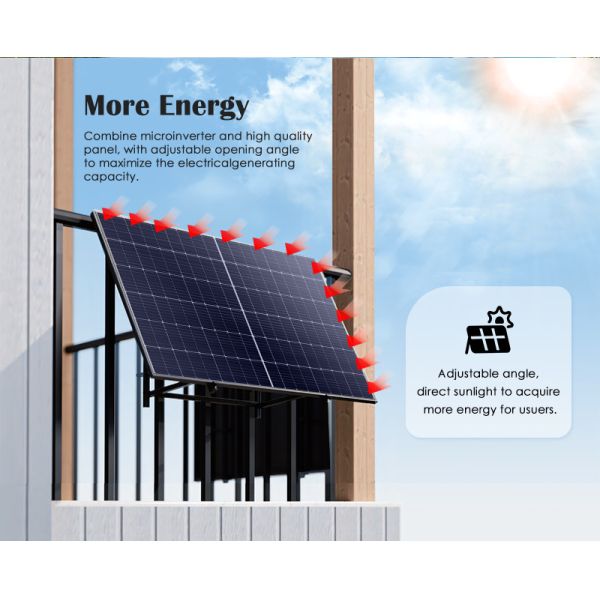 800W-610W Monocrystalline Silicon Balcony Solar System Easy Plug & Play Install Manufactured Solar Panel Kits for Home Use