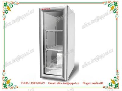 OP-124 Medical Laboratory Upright Glass Door Freezer , Hospital Lab Refrigerator