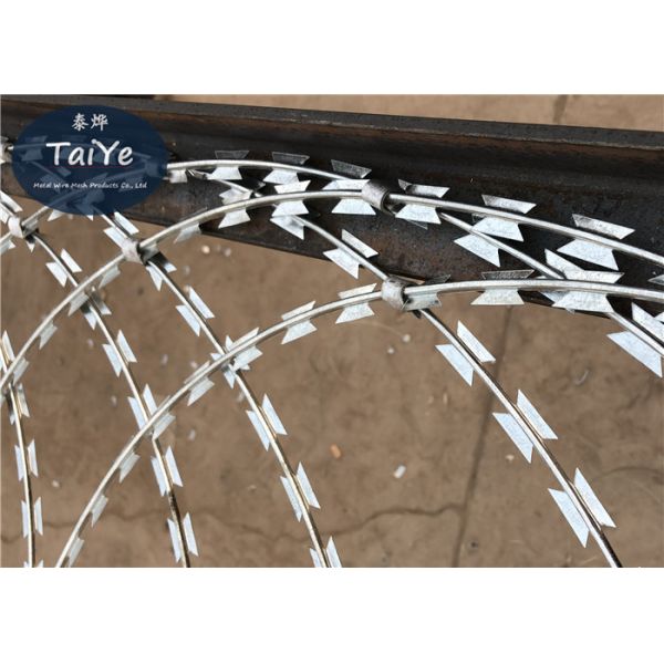 High Security	Flat Wrap Razor Wire  Military Stainless Steel Razor Wire Coil