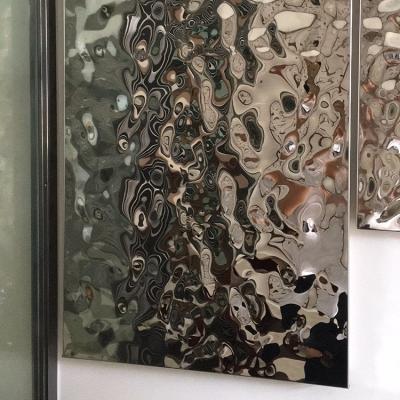 310s 430 Decorative Stainless Steel Panels 1mm 5mm Mirror Silver Water Ripple