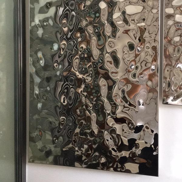 310s 430 Decorative Stainless Steel Panels 1mm 5mm Mirror Silver Water Ripple