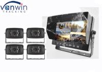 Système de visualisation arrière de moniteur de voiture TFT imperméable à l'eau de 7 pouces 4 Splits AHD HD avec cadre en U