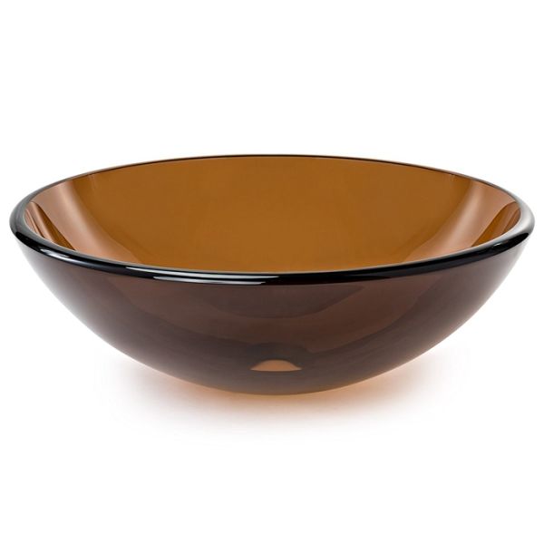 Tea Bronze Multi Colored Kitchen Bathroom Sinks Top Mount Tempered Glass