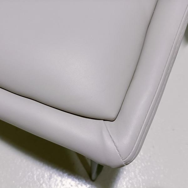 Spira Twist Pattern Italian Style Dining Chairs Intrigue Grey PU Leather