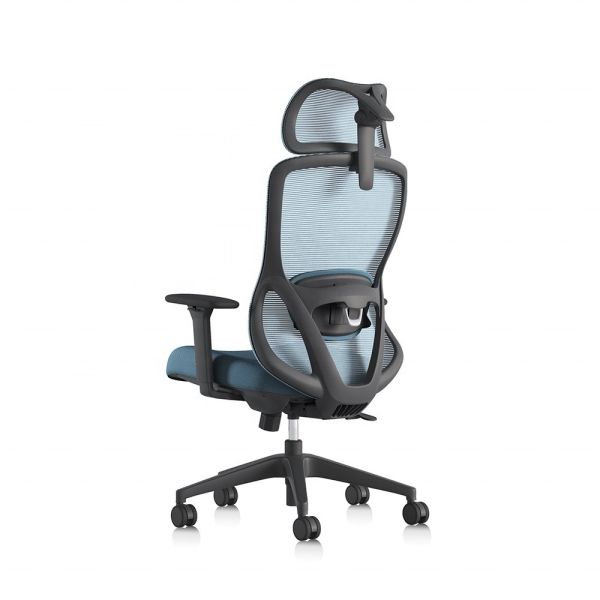 3 Levels Locking-Tilt Mechanism Adjustable Headrest Executive Office Chair for Staff