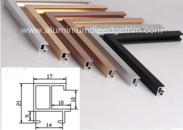 Different Size Aluminium Picture Frame Mouldings Sections Anodized Surface