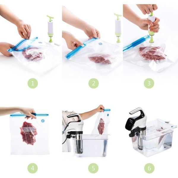 Disposable Transparent Vacuum Sealer Food Storage Plastic Packaging Roll Bag for Food Sealed, Textured Food Freshness St