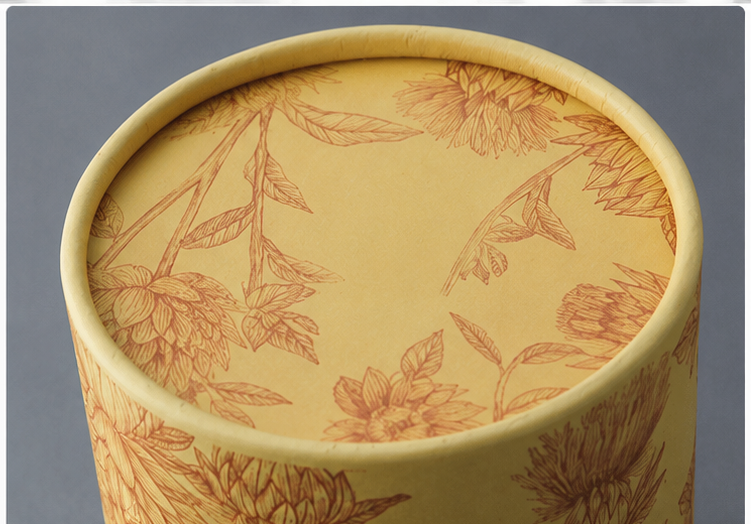 Eco-friendly Custom Biodegradable Kraft Paper Tube Box for Loose Tea