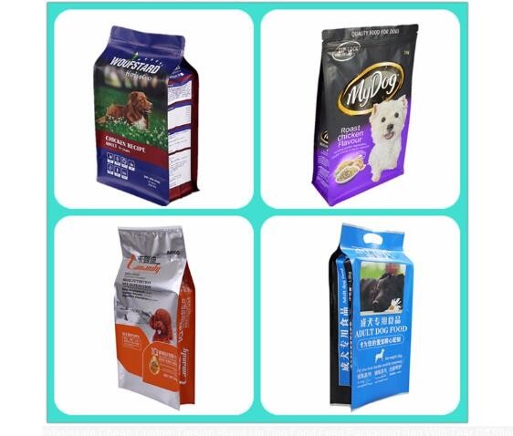 custom dust smell proof side gusset plastic bag packaging for dog food