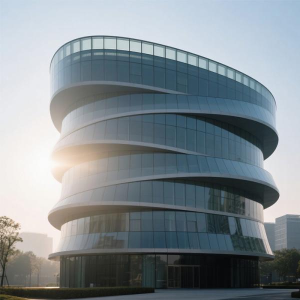 100mm Aluminum Unitized Curtain Wall with Double Glazed Glass