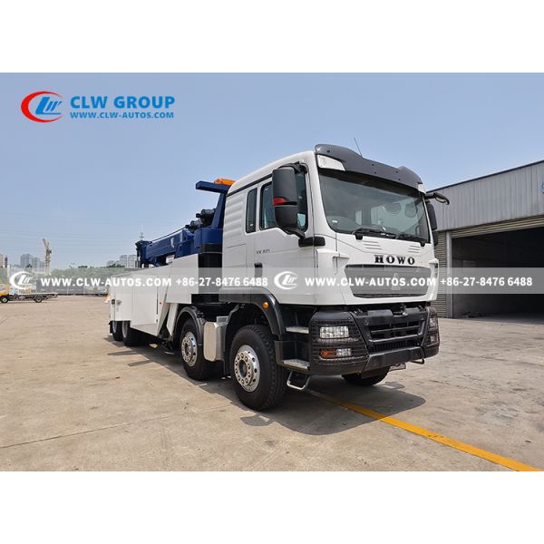 HOWO 8X4 30 Ton Rotary Wrecker Truck with 360° Rotatable Boom and Dual 15-Ton Hydraulic Winches