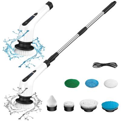 220RPM Cordless Electric Scrubber Electric Shower Brush Cleaner With 7 Replacement Heads