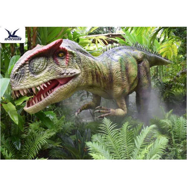 Outdoor Moving Velociraptor Life Size Model For Garden Display / Festival Exhibition