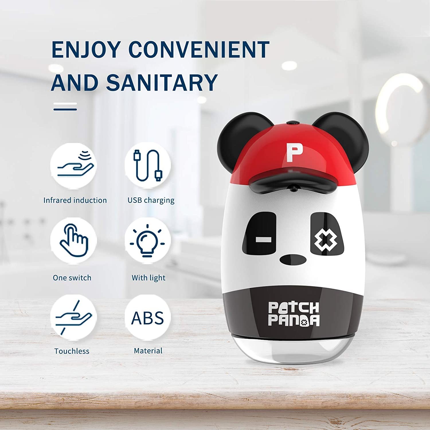 Красный цвет детей держателя 200ML стены распределителя мыла руки ODM Touchless
