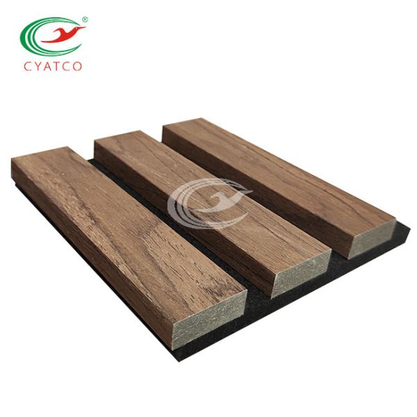 Fireproof Nontoxic Interior Timber Slat Wall , Multipurpose Wooden Acoustic Panel